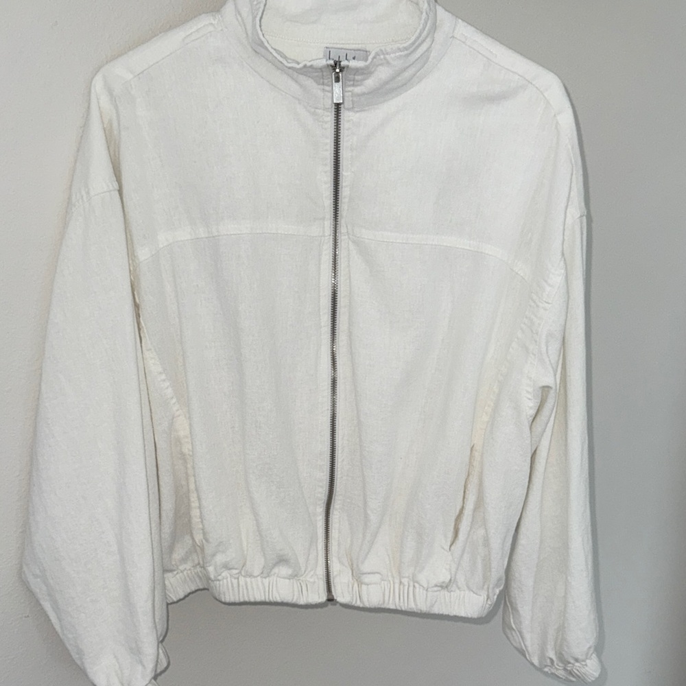 Women’s white zip up